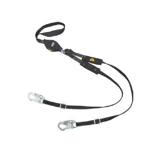 V-Series utility twin-leg adjustable energy absorbing lanyard, 6',36C small snaphooks, ANSI Z359.13-2013 - Lanyards